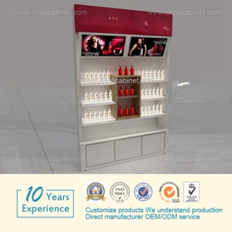 化装品展柜展架-定制化妆品展示柜6