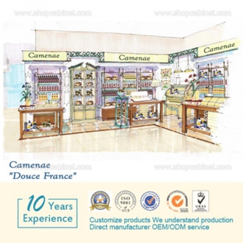 化装品展柜展架-定制化妆品展示柜7