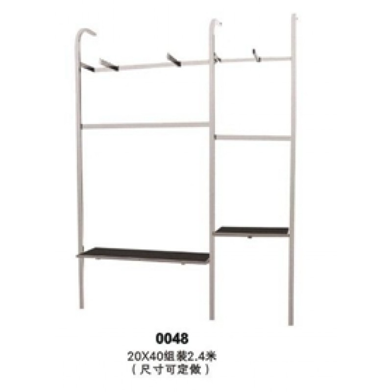 木糟板服装展示架-墙壁悬挂式-珠宝展柜